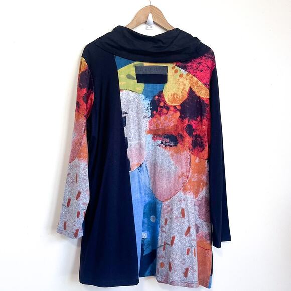 Parsley & Sage Artsy Lagenlook Tunic Top Size XL Art To Wear Boho Avant Garde - Picture 3 of 10